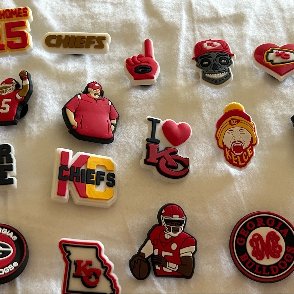 Shoe Charms for crocs clogs Decoration, Team Charms for Chiefs sports fans 42 pc - Picture 10 of 10
